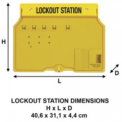 Trạm khóa LOTO treo tường Master Lock 1482B