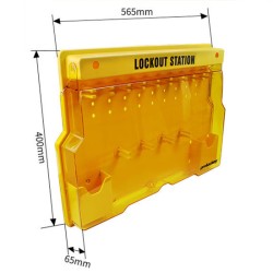 Trạm quản lý LOTO treo tường 10 móc PROLOCKEY LS02