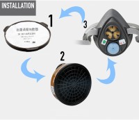Bộ mặt nạ bảo hộ phòng độc nửa mặt 3M 3200 và 1 phin lọc 3M 3301