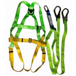 Bộ dây an toàn toàn thân và giảm sóc 2 móc thép Adela H4501+WF-32