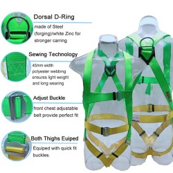 Dây đai toàn thân + dây treo giảm sốc 2 móc Adela H-4501+EF-32