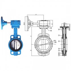 Van bướm tay quay DN300 ARV ABF600B-300