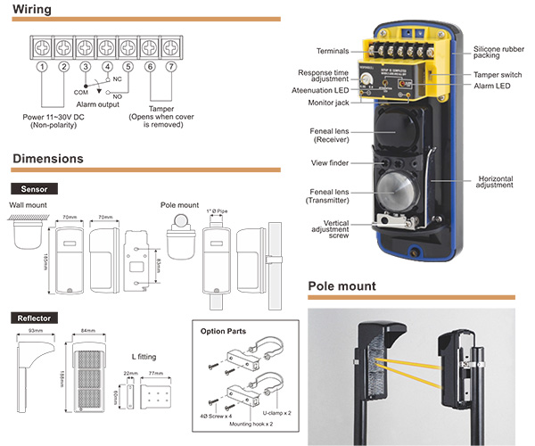 Beam báo trộm hàng rào 16m GARRISON LK 16HR 2