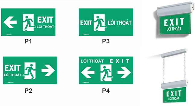 Đèn Exit thoát hiểm 2 mặt Paragon PEXM27U 3