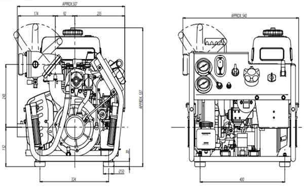Máy bơm chữa cháy di động TOHATSU V20FS 4