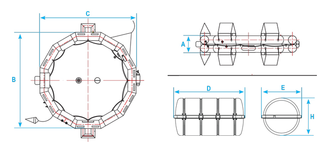 Phao bè cứu sinh tự thổi dạng không mui LALIZAS OCEANO 2
