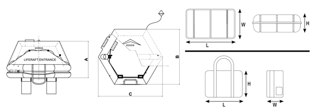 Phao bè cứu sinh tự thổi LALIZAS ISO ATLANTIC II Liferaft ESP 2