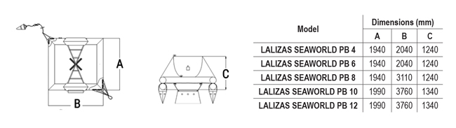 Phao bè cứu sinh tự thổi LALIZAS SEAWORLD PB 3
