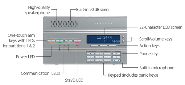 Trung tâm báo động không dây 64 Zone Paradox MG6250 1