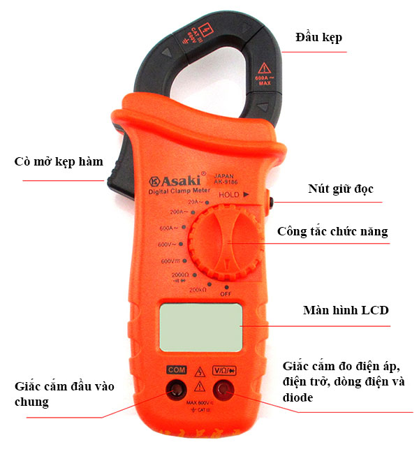 Ampe kìm Asaki AK 9186