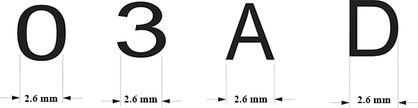 Bộ đóng chữ xuôi gồm 27 kí tự TOP YC 601 4