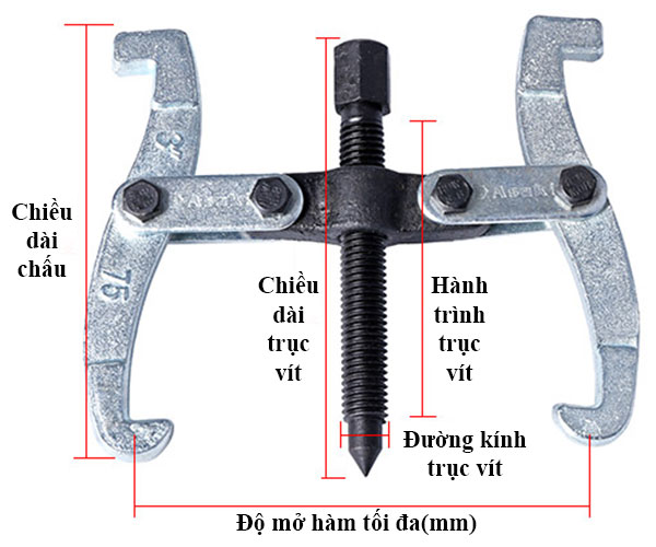 Cảo 2 chấu 75mm Asaki AK 1032 3
