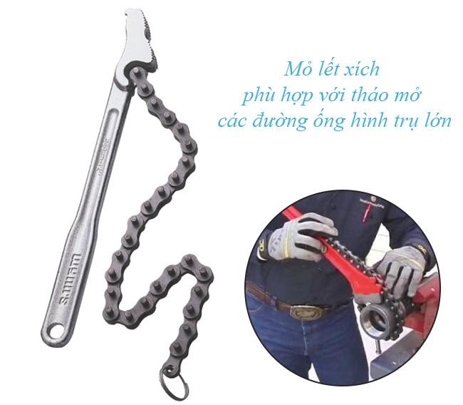 Cảo mở lọc dầu (nhớt) bằng dây xích 30 đến140 mm Licota ATA 0274