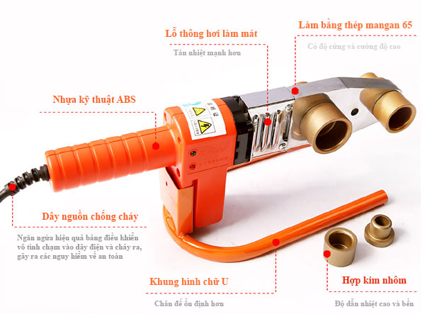 Cấu tạo máy hàn ống nhựa chịu nhiệt PP R Asaki