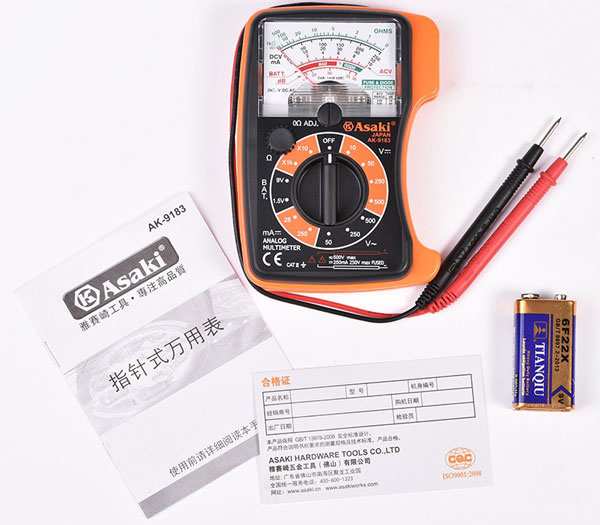 Đồng hồ đo điện vạn năng Analog ASAKI AK 9183 1