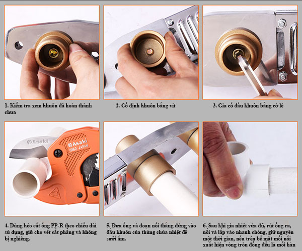 Hướng dẫn cài đặt máy hàn ống nhựa Asaki