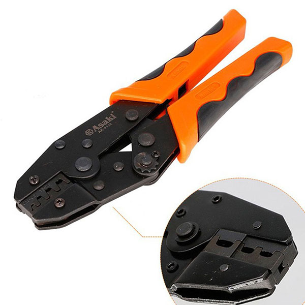 Kềm bấm đầu cosse tròn bọc nhựa 0 5 6 0mm2 Asaki AK 9120 2
