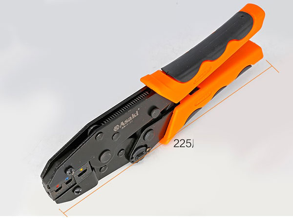 Kềm bấm đầu cosse tròn bọc nhựa 0 5 6 0mm2 Asaki AK 9120 3