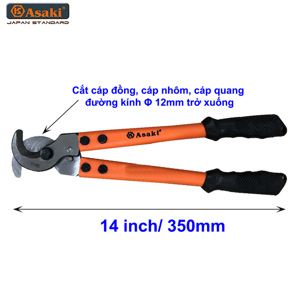 Kềm cắt cáp điện Asaki AK 8210