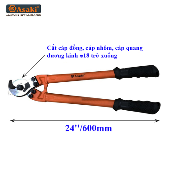Kềm cắt cáp điện Asaki AK 8212