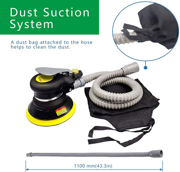 Máy chà nhám tròn phi 125mm bằng khí nén TOP PAS 10027 15 2