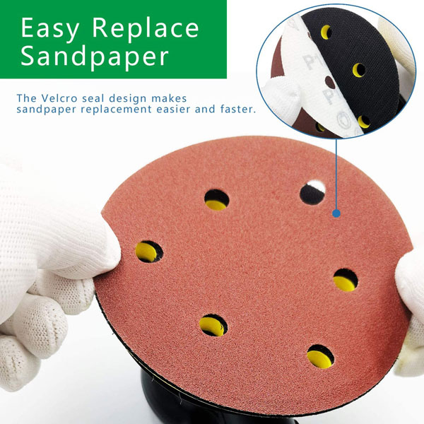 Máy chà nhám tròn phi 125mm bằng khí nén TOP PAS 10027 15 4