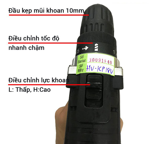 Máy khoan vặn vít dùng pin 18V Century HV KP18V 2