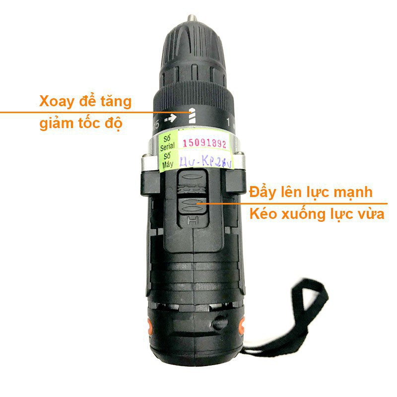 Máy khoan vặn vít dùng pin 26V Century HV KP26V 2