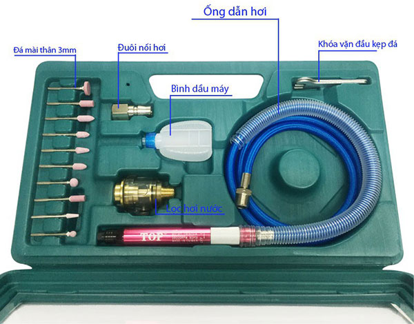 Máy mài khuôn mini khí nén dạng viết 3mm TOP PA 230K 1