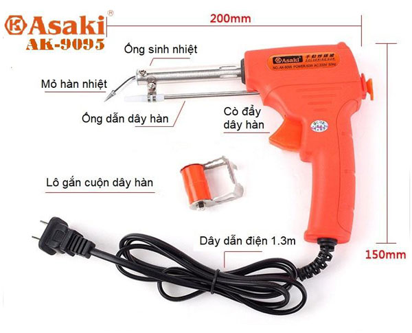 Súng hàn chì điện tử 60W Asaki AK 9095 1