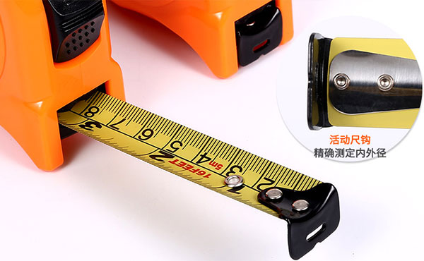 Thước cuộn thép nền vàng cao cấp 5m hệ Inch & Mét Asaki AK 2736 4