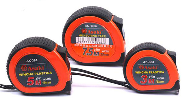 thước cuộn thép nền vàng cao cấp Asaki AK 0386