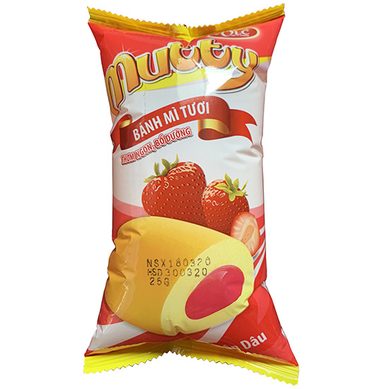 Bánh mì tươi Mutty nhân dâu