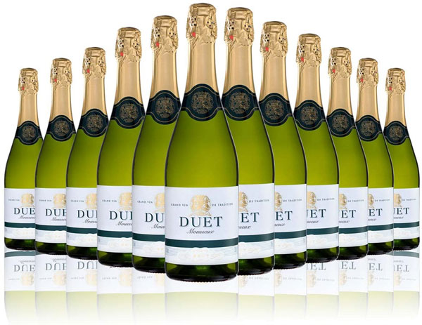 Rượu vang trắng sủi bọt Tây Ban Nha DUET Mousseux Brut 750ml 1