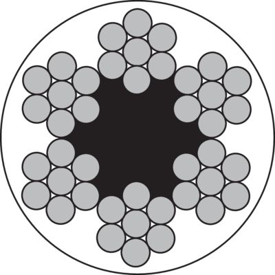 Cáp thép cẩu hàng lõi bố 6 x 7 + FC KONDOTEC Nhật Bản 1