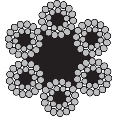 Cáp thép cẩu hàng lõi bố 6x24+7FC KONDOTEC Nhật Bản 1