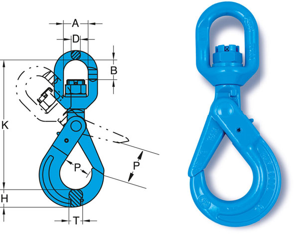 Móc cẩu xoay có khóa an toàn YOKE X 027 1