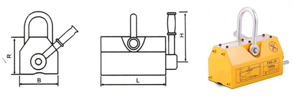 Nam châm tay gạt 100kg Kawasaki PML 100 2