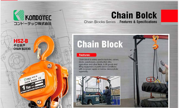 Pa lăng xích kéo tay Kondotec KT C