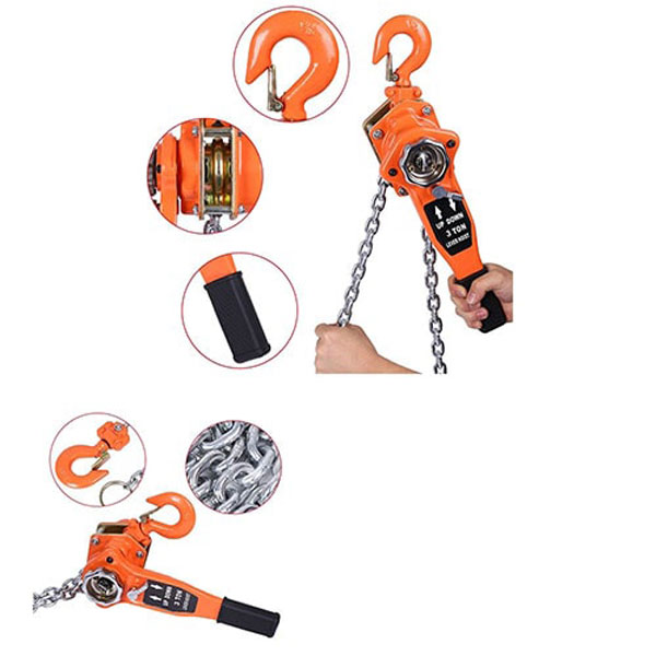 Pa lăng xích lắc tay 0 75 tấn Kawasaki VA 0 75 4