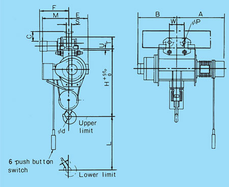 palang cap dien di chuyen dam don 5 tan 8m hitachi 5m t55