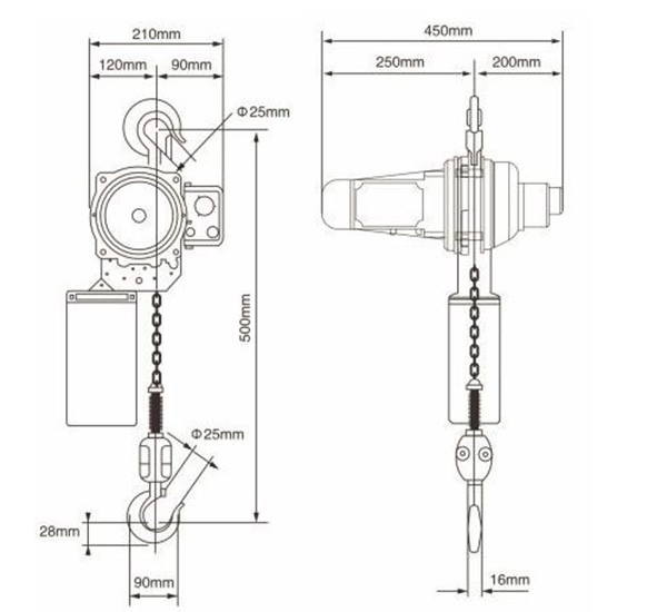Palang xích điện 1 pha KONDO 2
