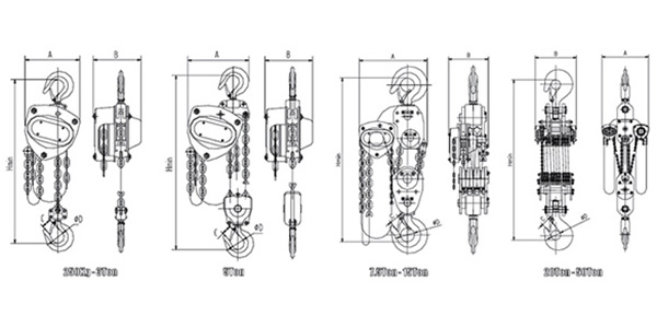Palang xích kéo tay PAWELL MH 1