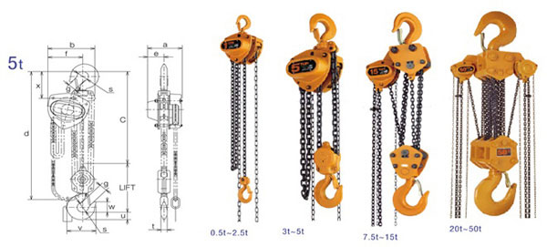 Palang xích kéo tay tải trọng 2000kg HAK CB B020 1