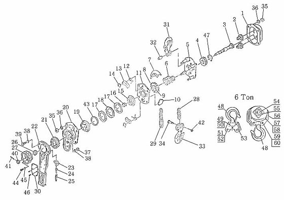 Palăng xích lắc tay Kukdong LB 90A 11