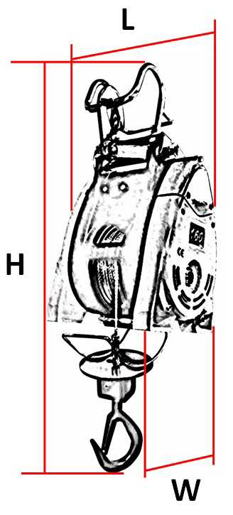 Tời cáp điện treo 160kg DU 160B 1