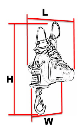 Tời cáp điện treo 75kg 30m DU 75A 1
