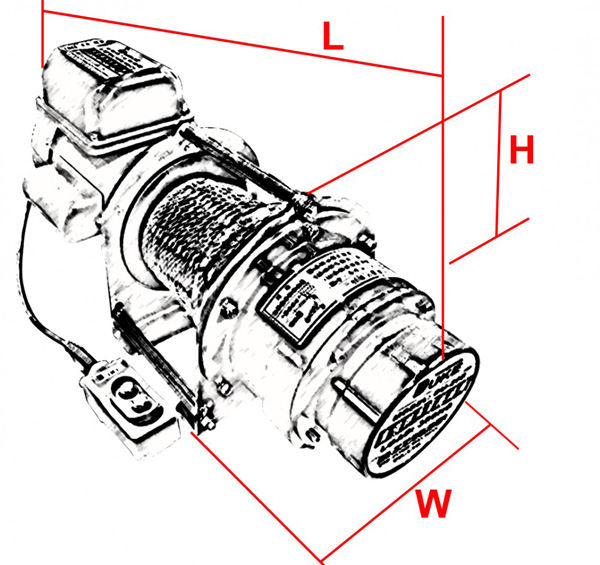 Tời cáp mặt đất 200kg DUKE DU 202 1