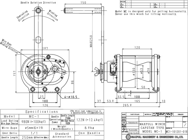 toi cap quay tay 2 chieu 100kg maxpull mc 1 1