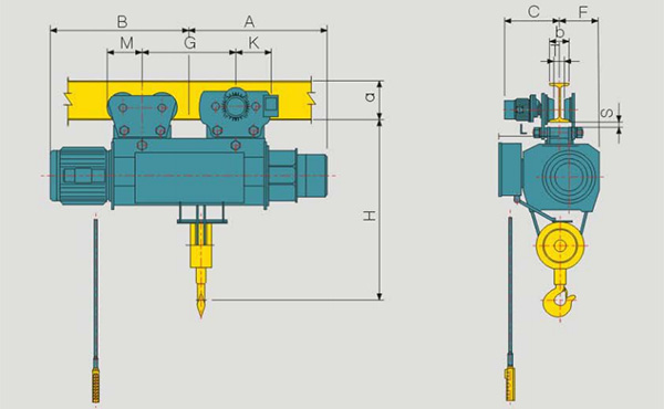 Tời nâng cáp điện di chuyển 1 cấp tốc độ KUKDONG KDWM